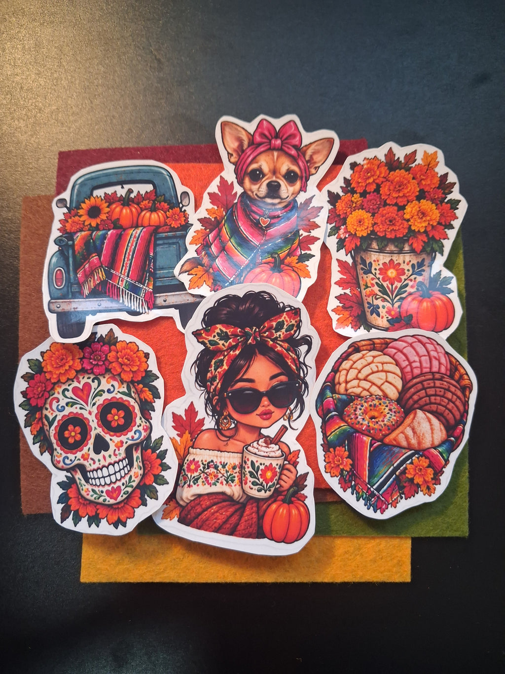 10x Pack Mexican-American Stickers, Latino Culture Decals