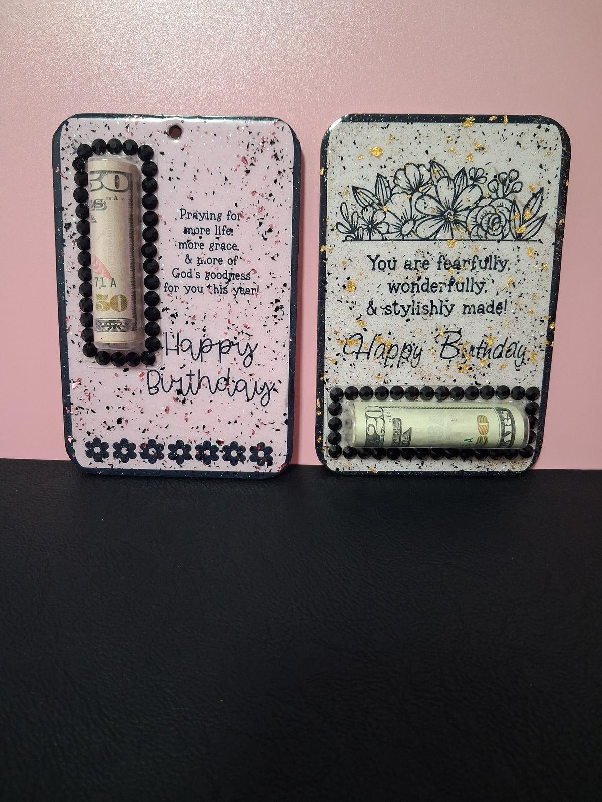 Handmade Birthday Resin Money Holder | Christian Birthday Gift | Unique Cash Gift Holder | Faith-Inspired Keepsake