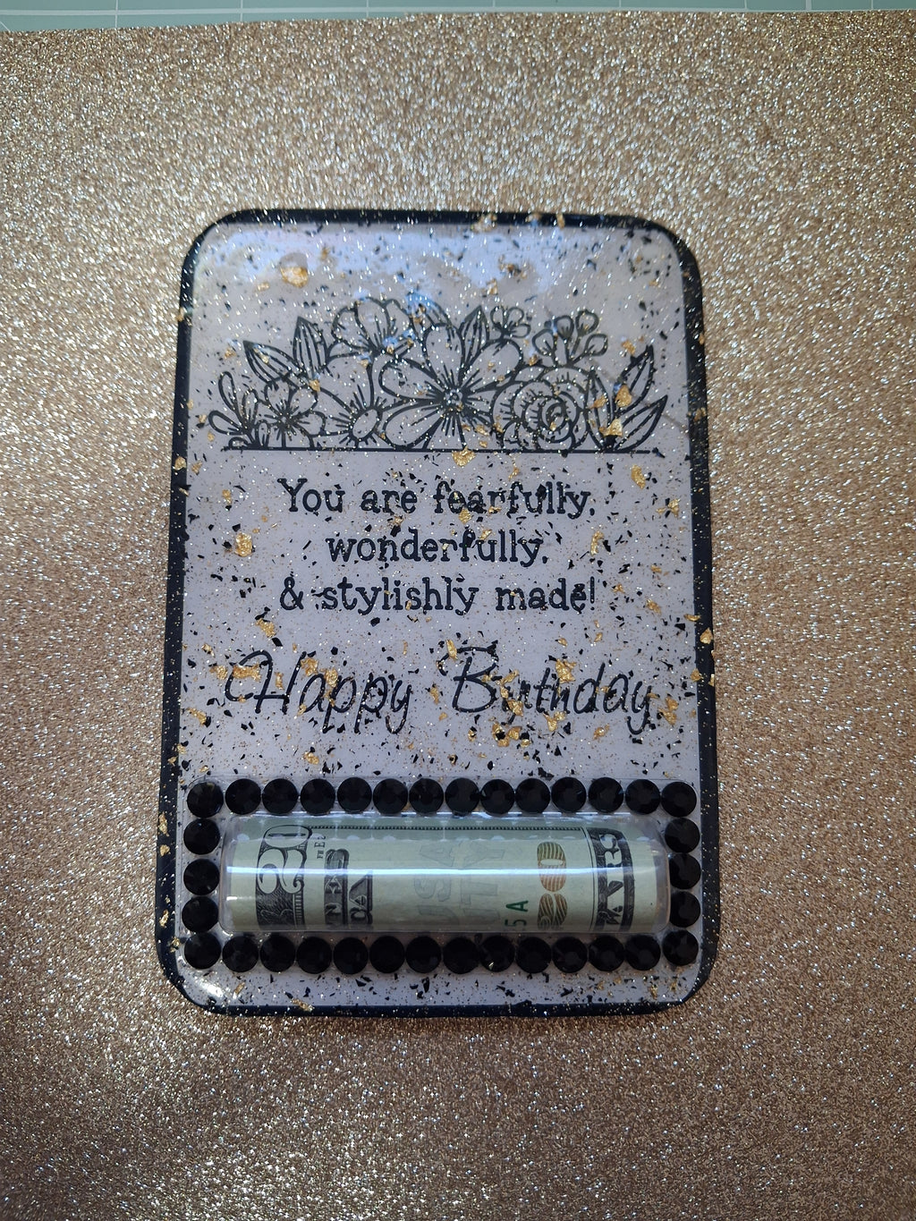Handmade Birthday Resin Money Holder | Christian Birthday Gift | Unique Cash Gift Holder | Faith-Inspired Keepsake