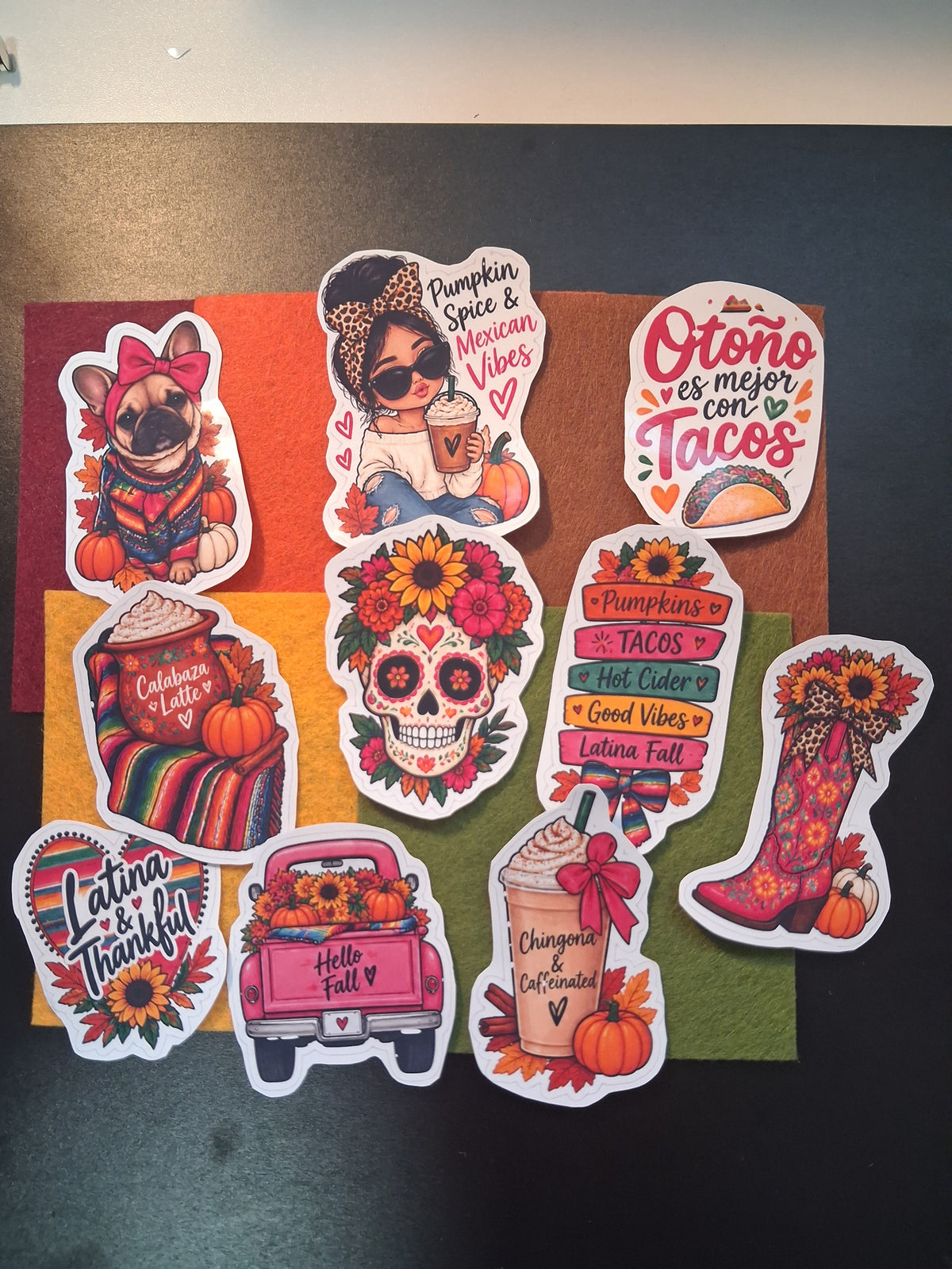 10x Pack Mexican-American Stickers, Latino Culture Decals