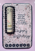 Handmade Birthday Resin Money Holder | Christian Birthday Gift | Unique Cash Gift Holder | Faith-Inspired Keepsake