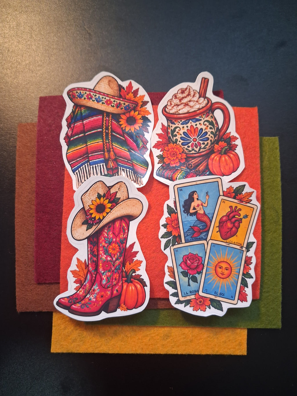 10x Pack Mexican-American Stickers, Latino Culture Decals